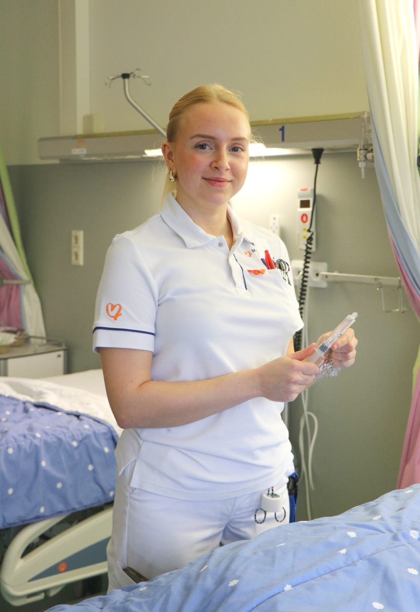Myrthe aan bed